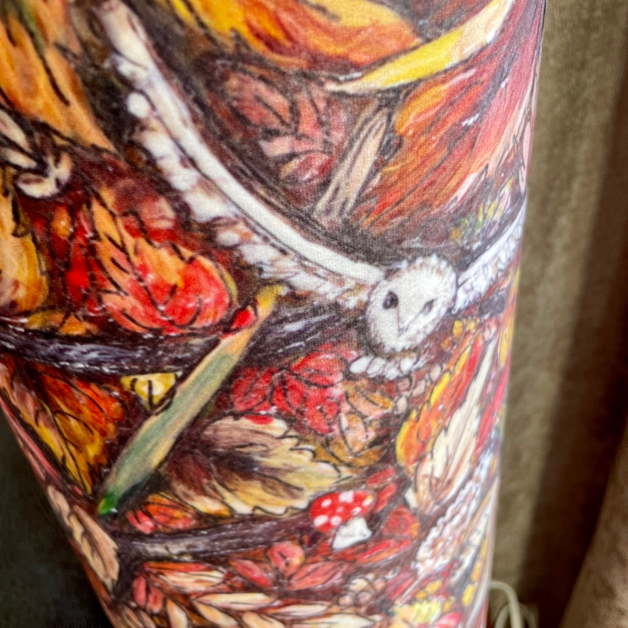 Autumntime~ One of a kind fabric floor lamp