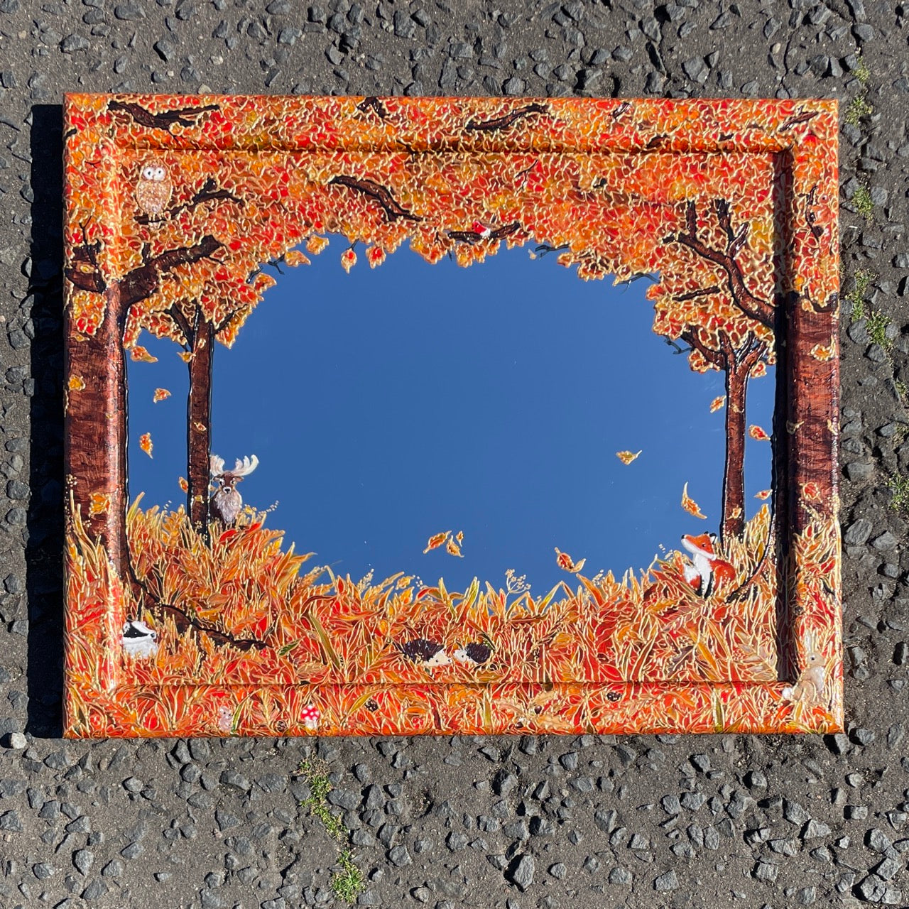 Autumnwood~ One of a kind mirror