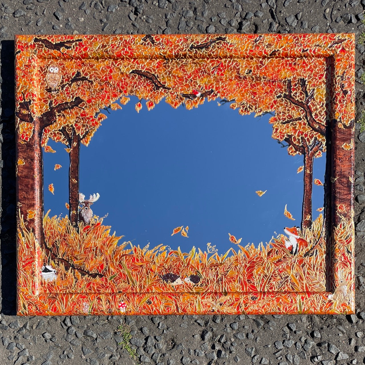 Autumnwood~ One of a kind mirror