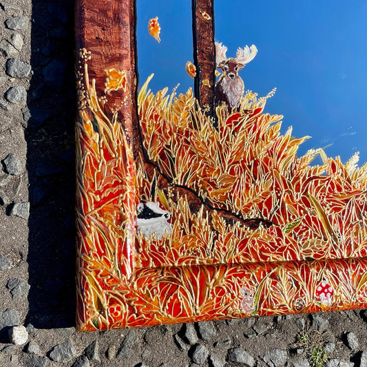 Autumnwood~ One of a kind mirror