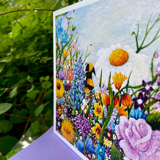 Card~Bee Colourful