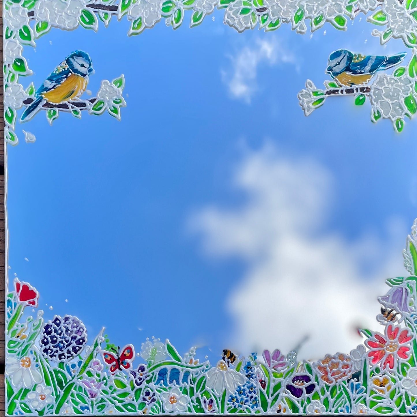 Bluetit garden~ Mirror