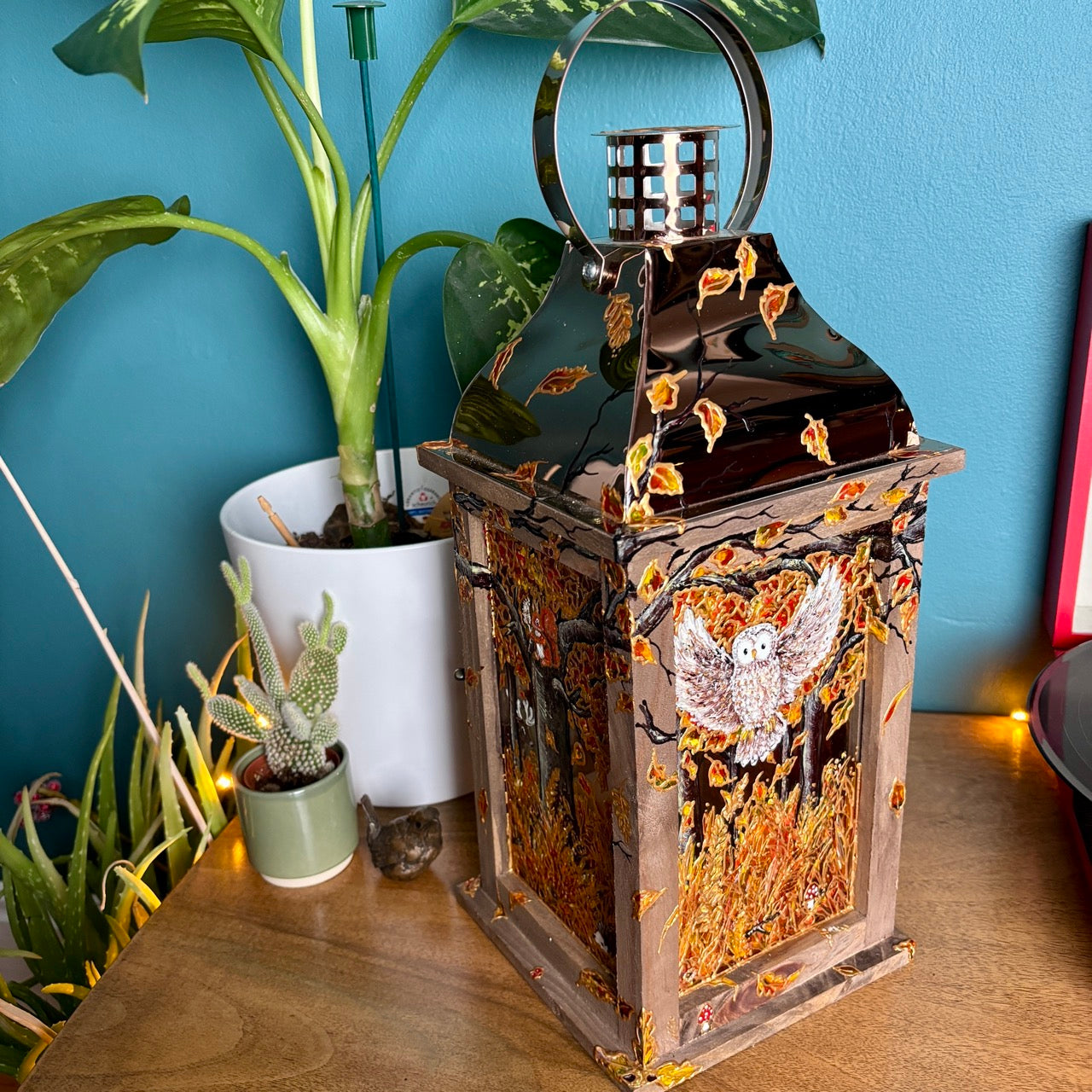 Autumntime~ One of a kind lantern