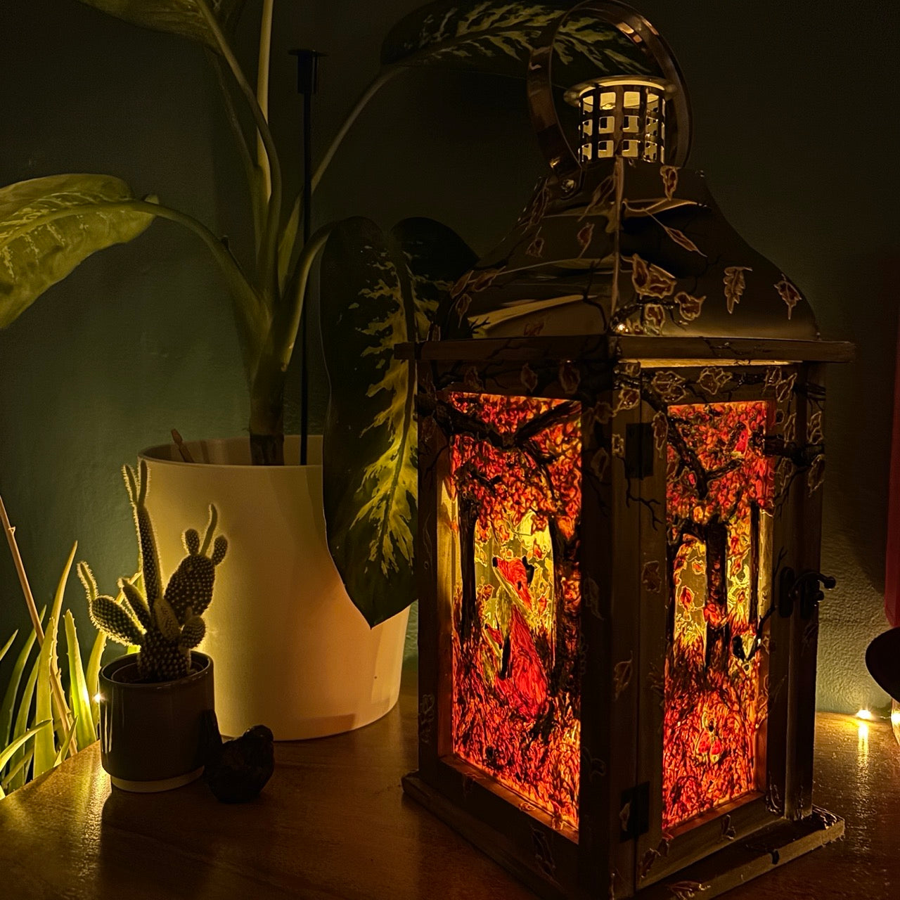 Autumntime~ One of a kind lantern