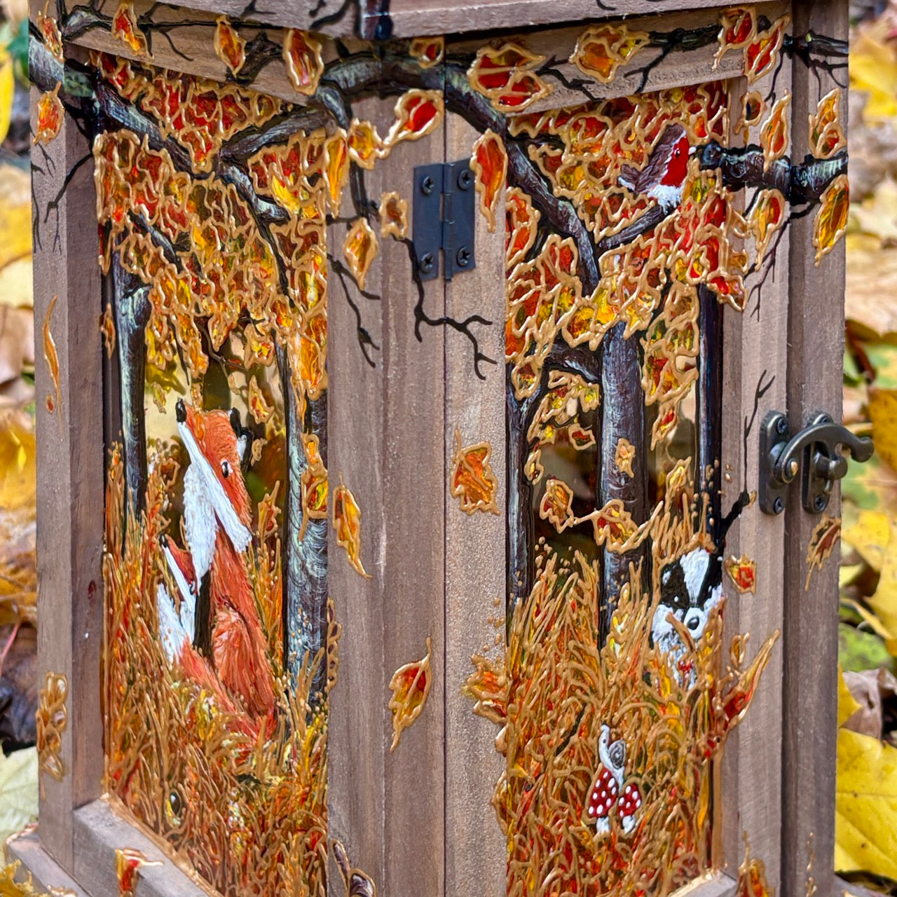 Autumntime~ One of a kind lantern
