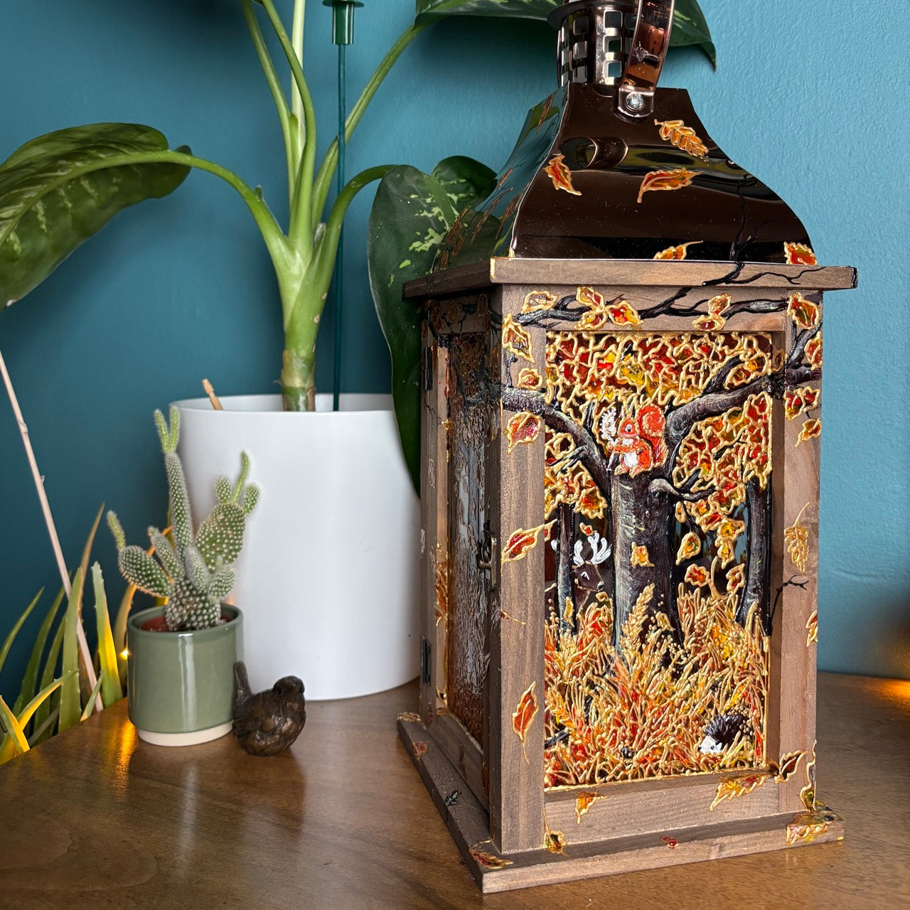 Autumntime~ One of a kind lantern