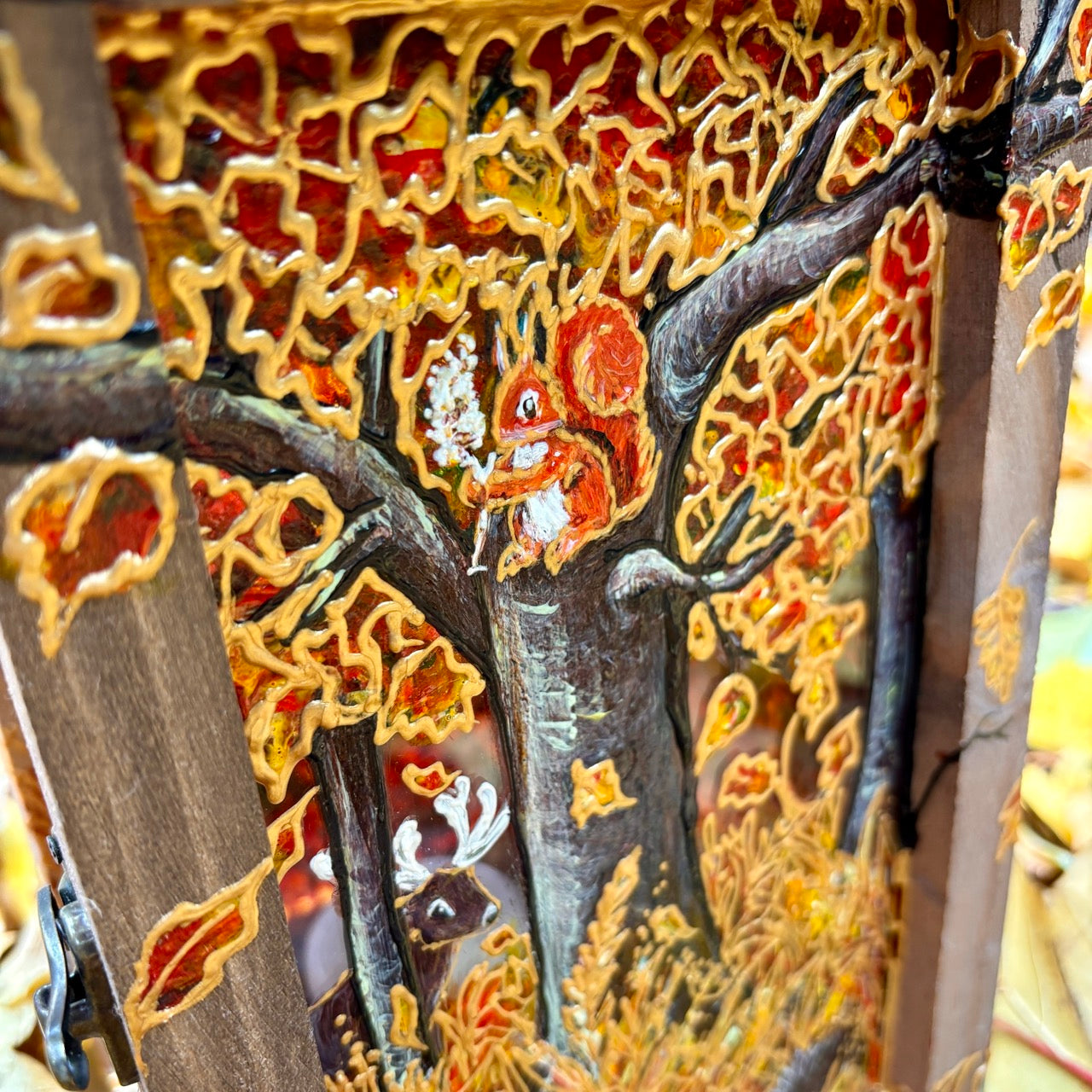 Autumntime~ One of a kind lantern