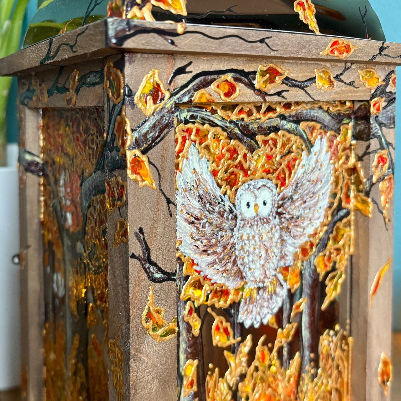 Autumntime~ One of a kind lantern