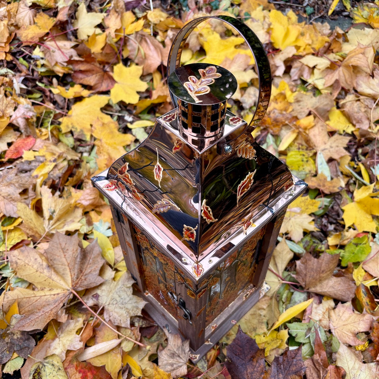 Autumntime~ One of a kind lantern