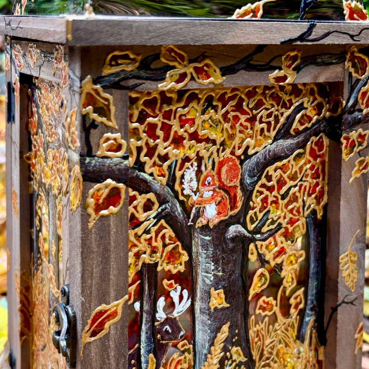 Autumntime~ One of a kind lantern