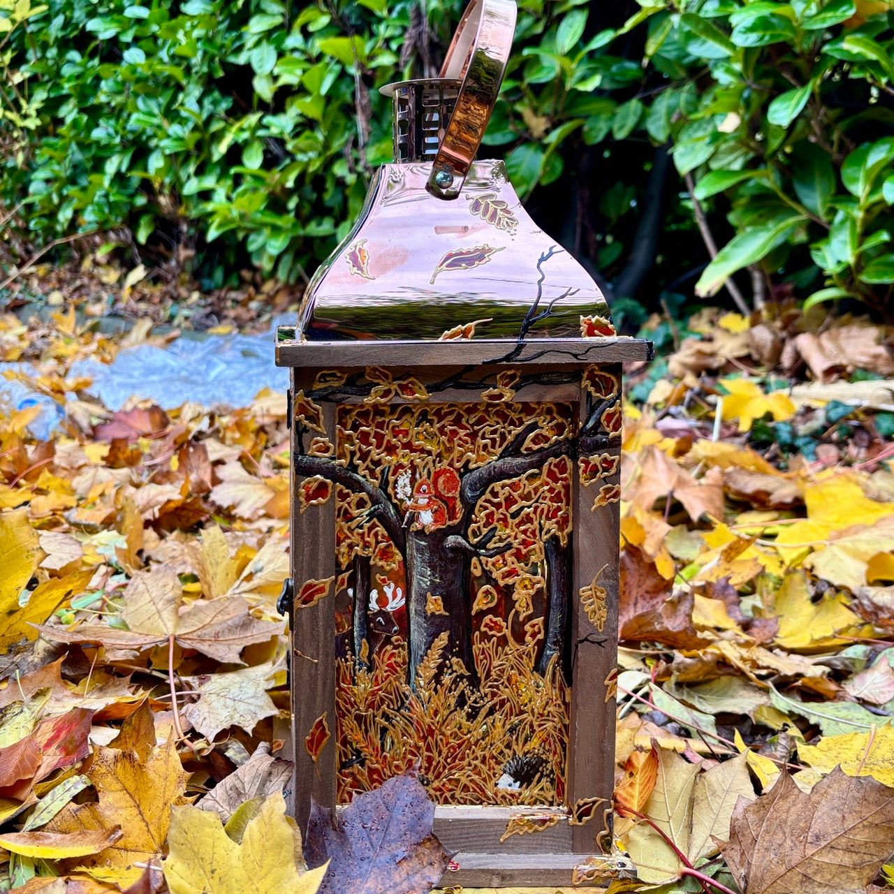 Autumntime~ One of a kind lantern