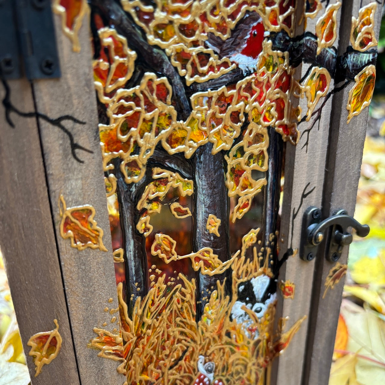 Autumntime~ One of a kind lantern