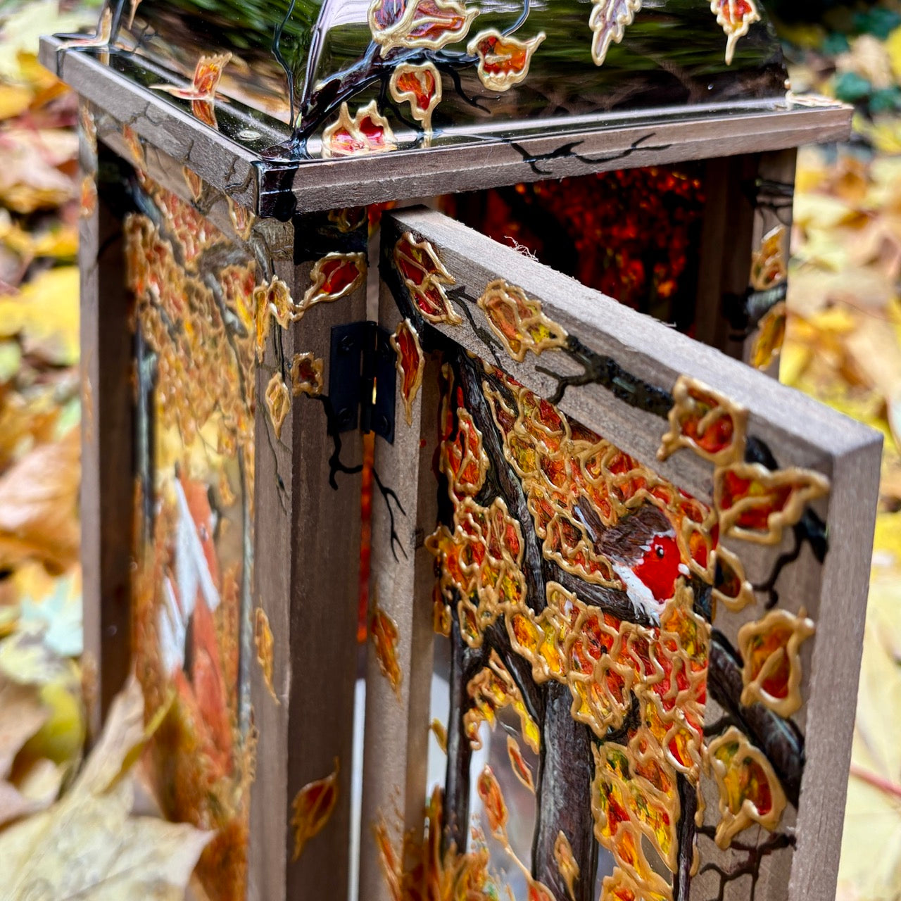 Autumntime~ One of a kind lantern