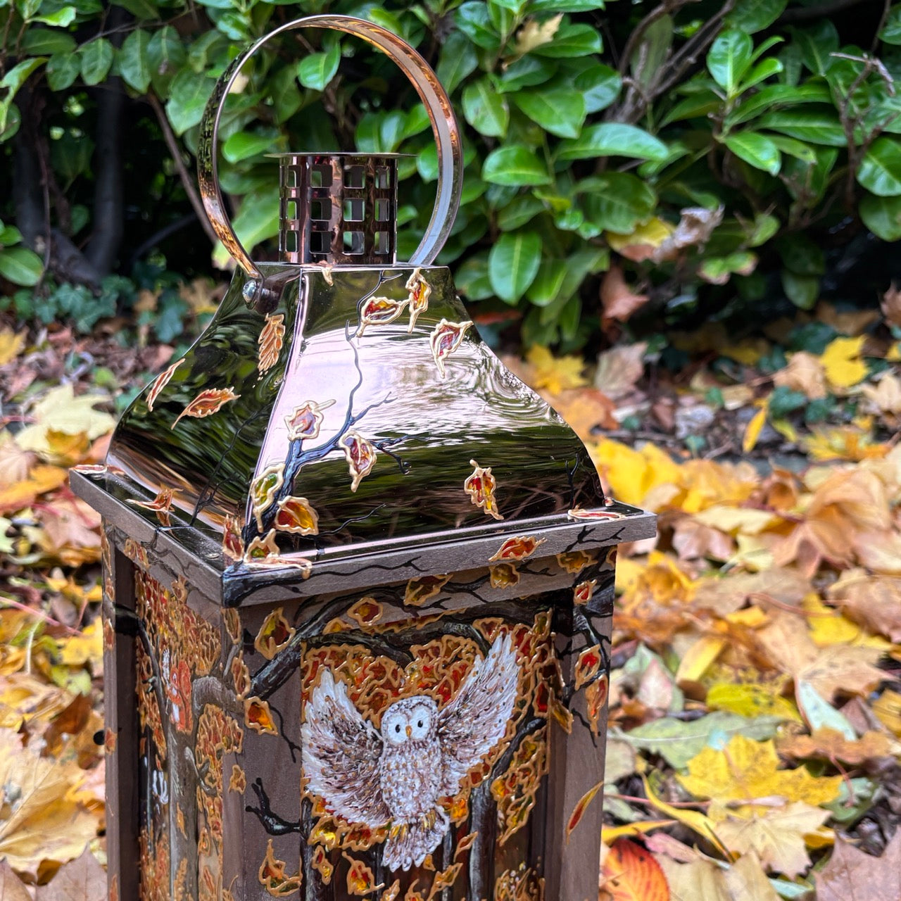 Autumntime~ One of a kind lantern