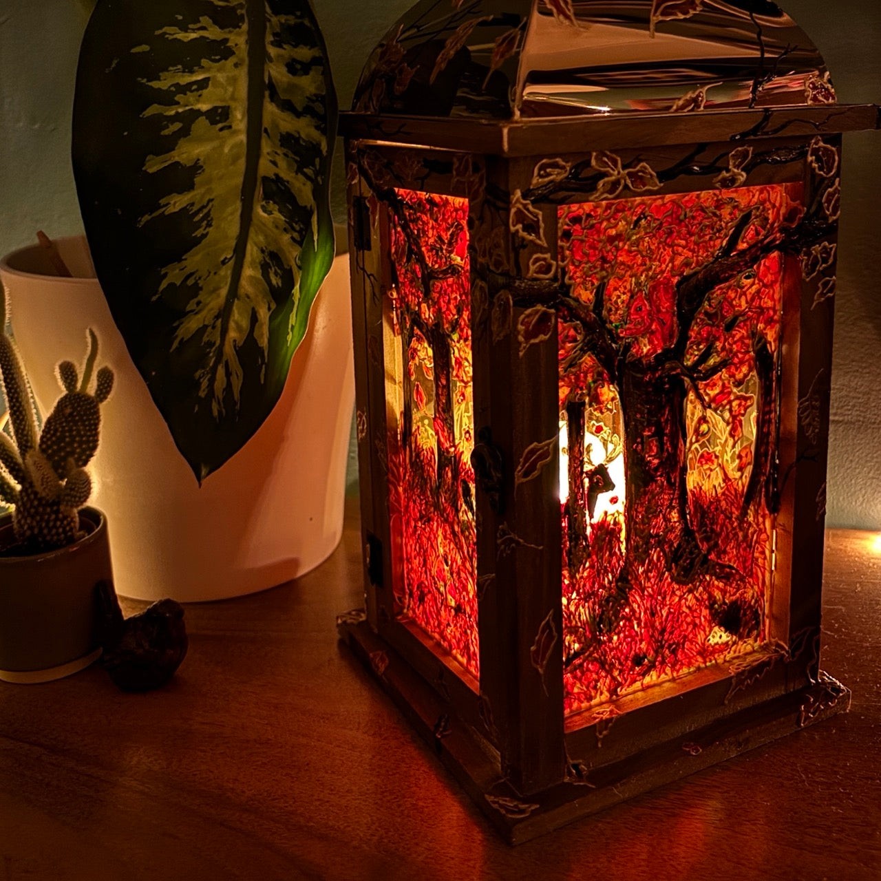 Autumntime~ One of a kind lantern
