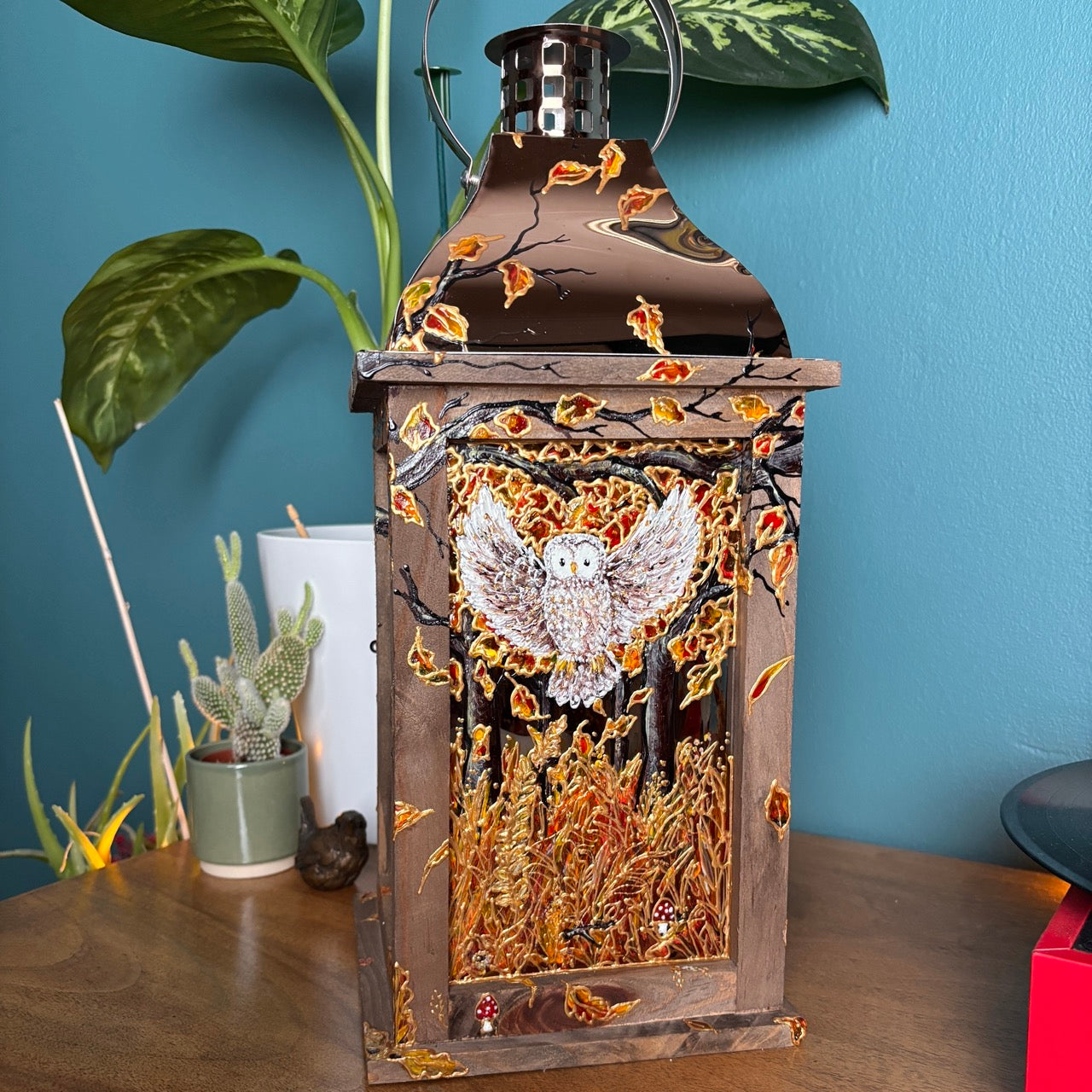 Autumntime~ One of a kind lantern