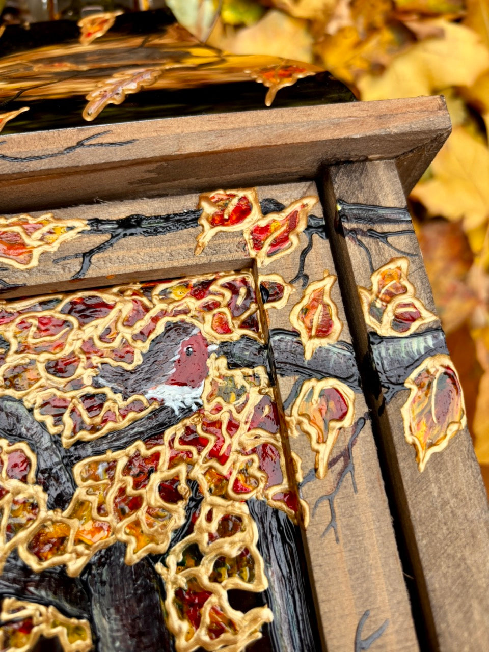 Autumntime~ One of a kind lantern