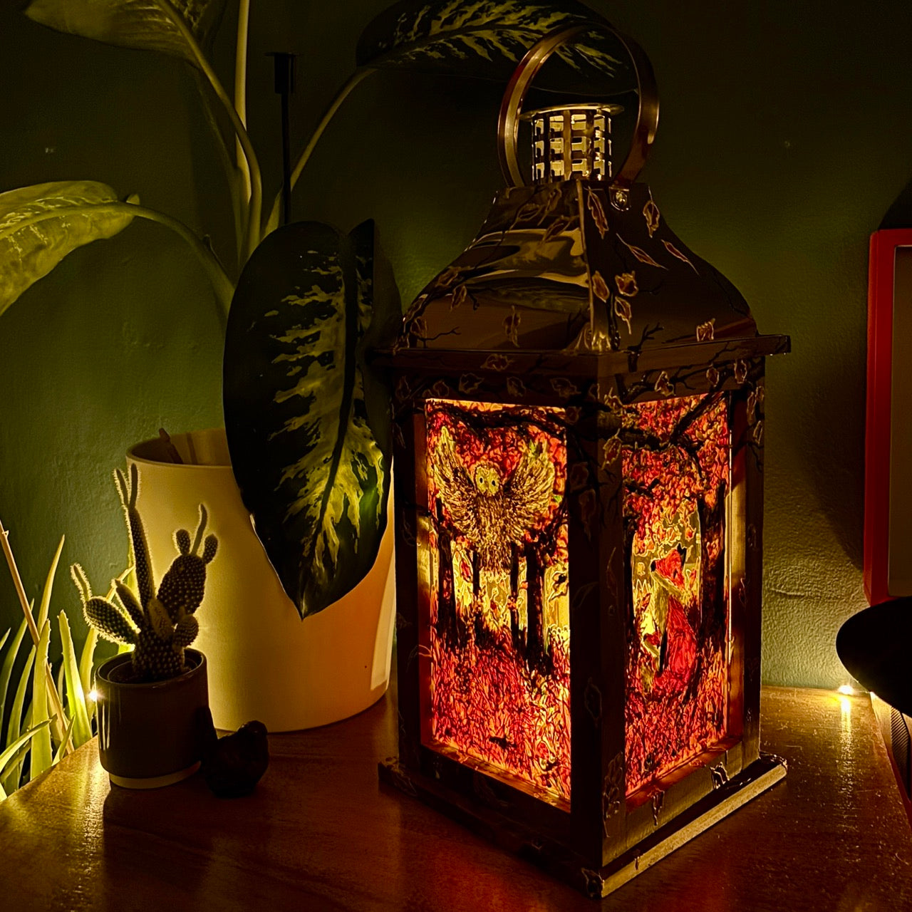 Autumntime~ One of a kind lantern