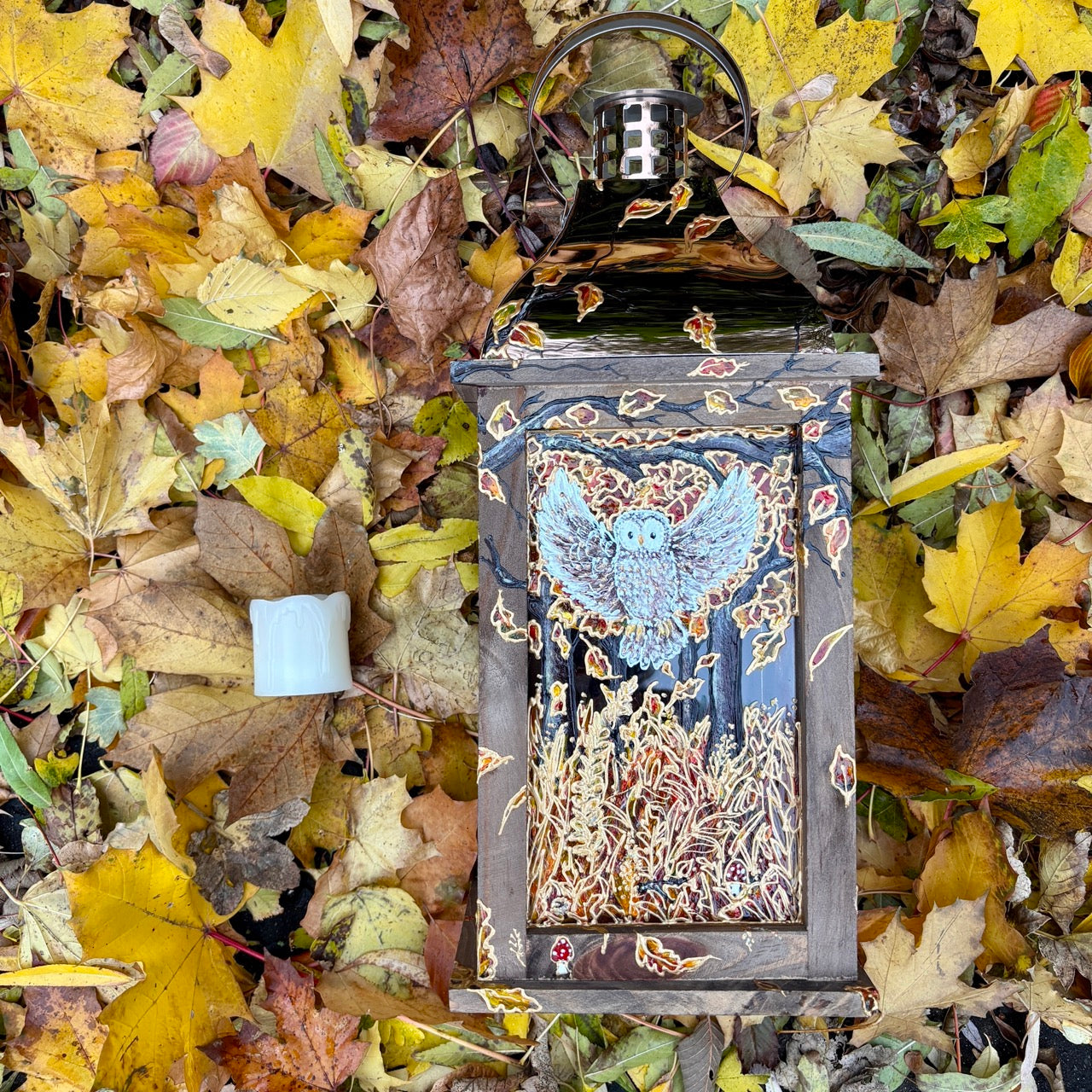 Autumntime~ One of a kind lantern
