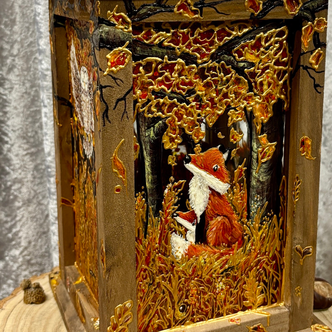 Autumntime~ One of a kind lantern