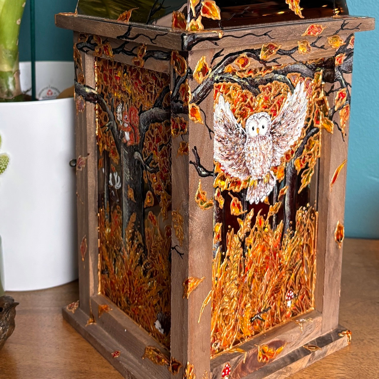 Autumntime~ One of a kind lantern
