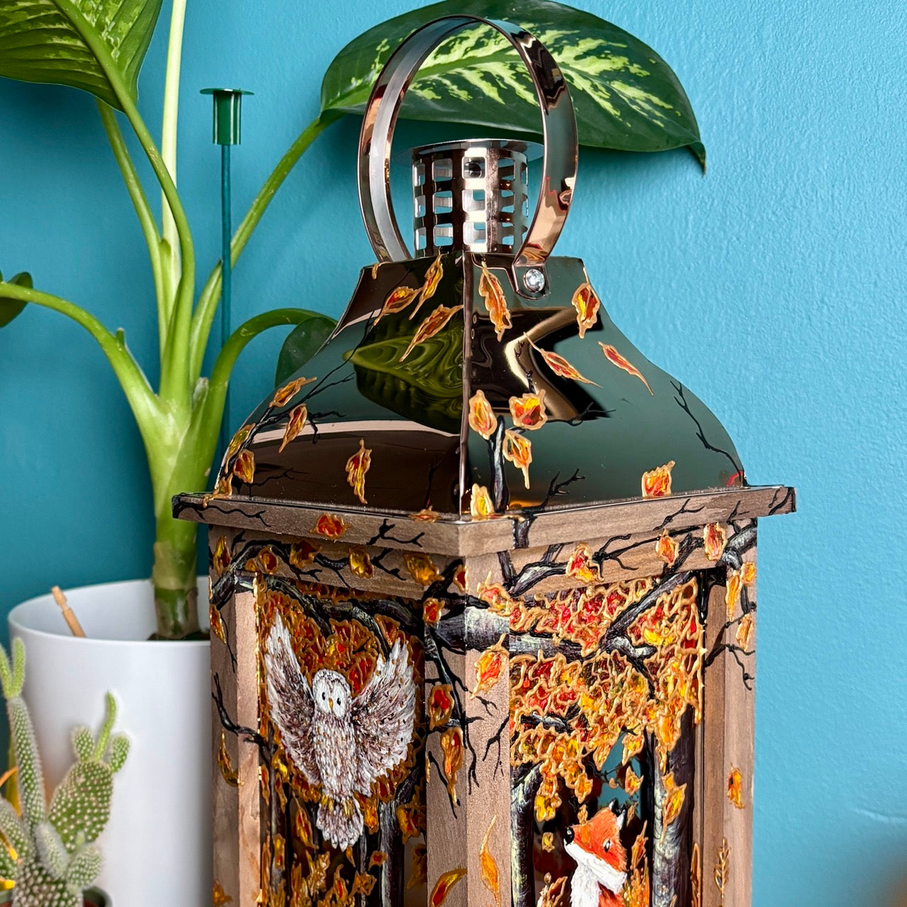 Autumntime~ One of a kind lantern