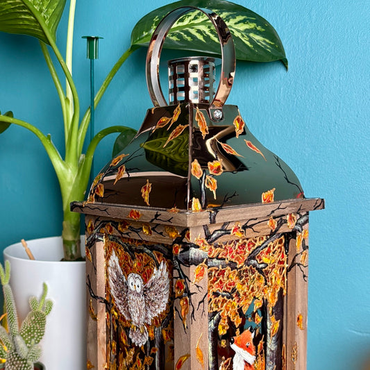 Autumntime~ One of a kind lantern