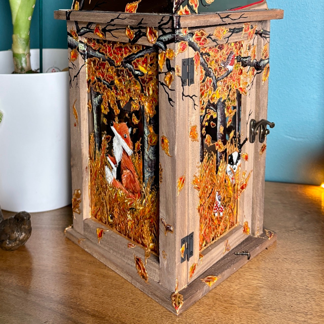 Autumntime~ One of a kind lantern
