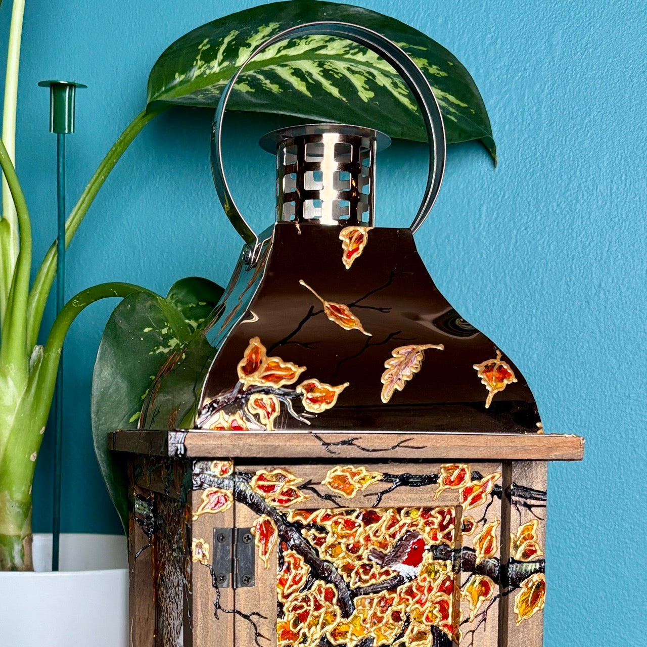 Autumntime~ One of a kind lantern