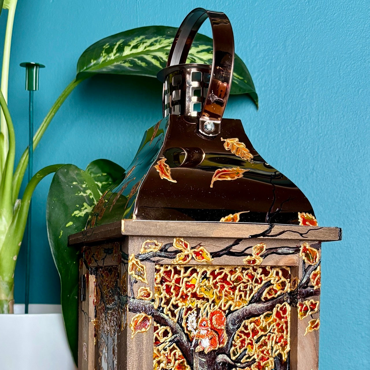 Autumntime~ One of a kind lantern