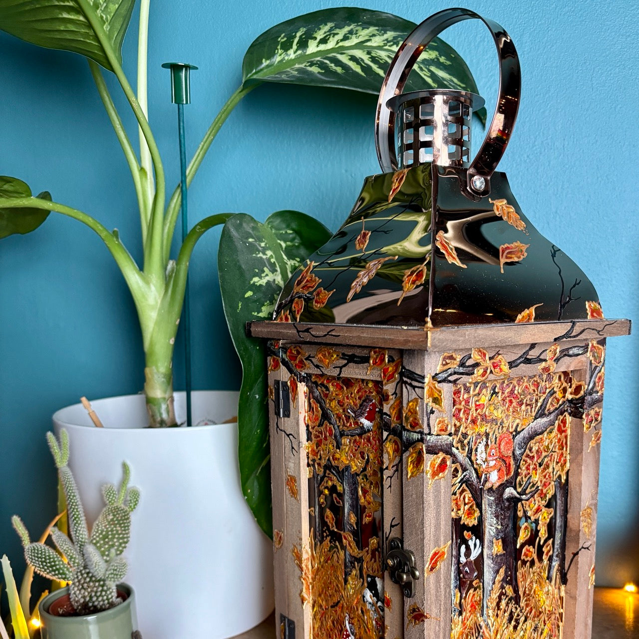 Autumntime~ One of a kind lantern