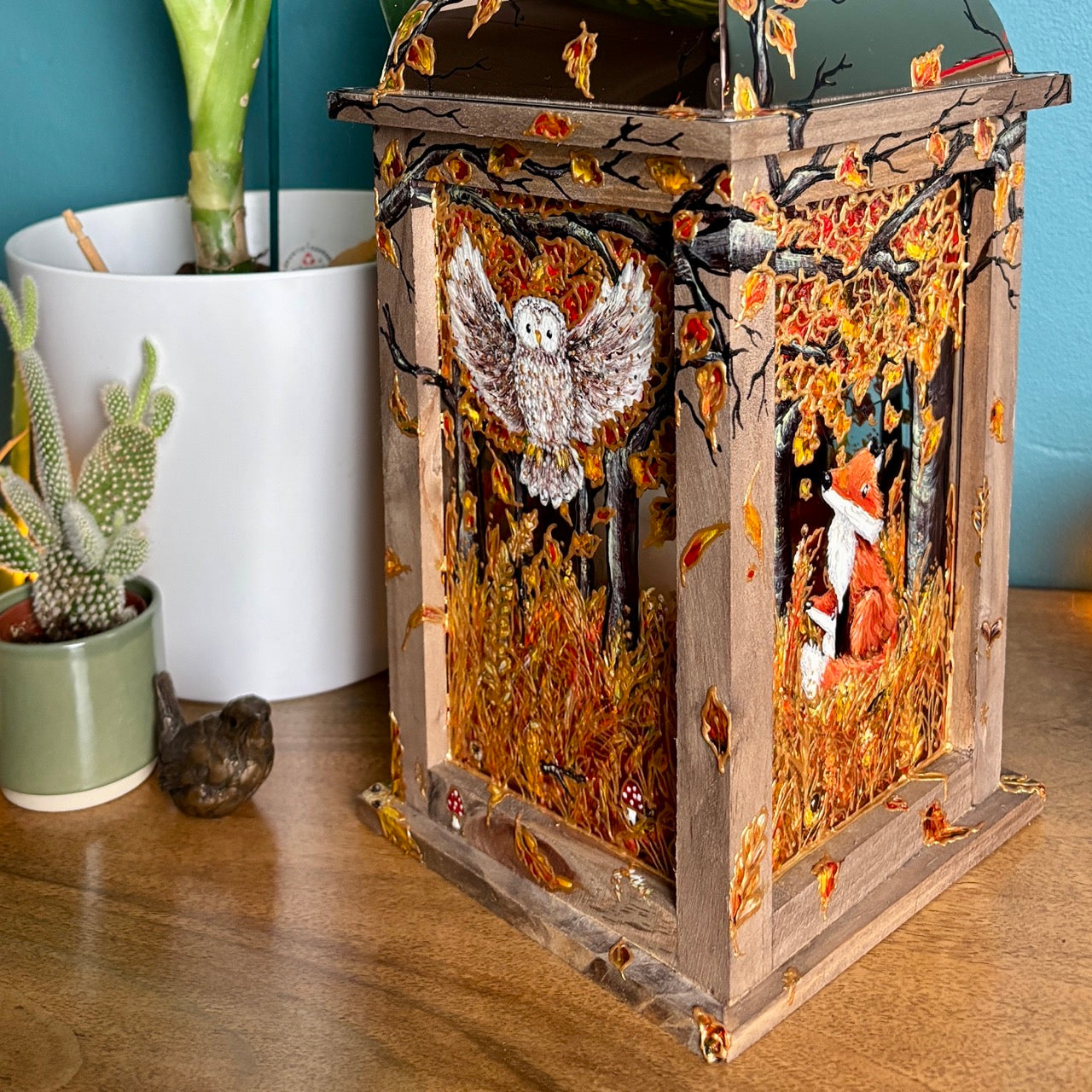Autumntime~ One of a kind lantern