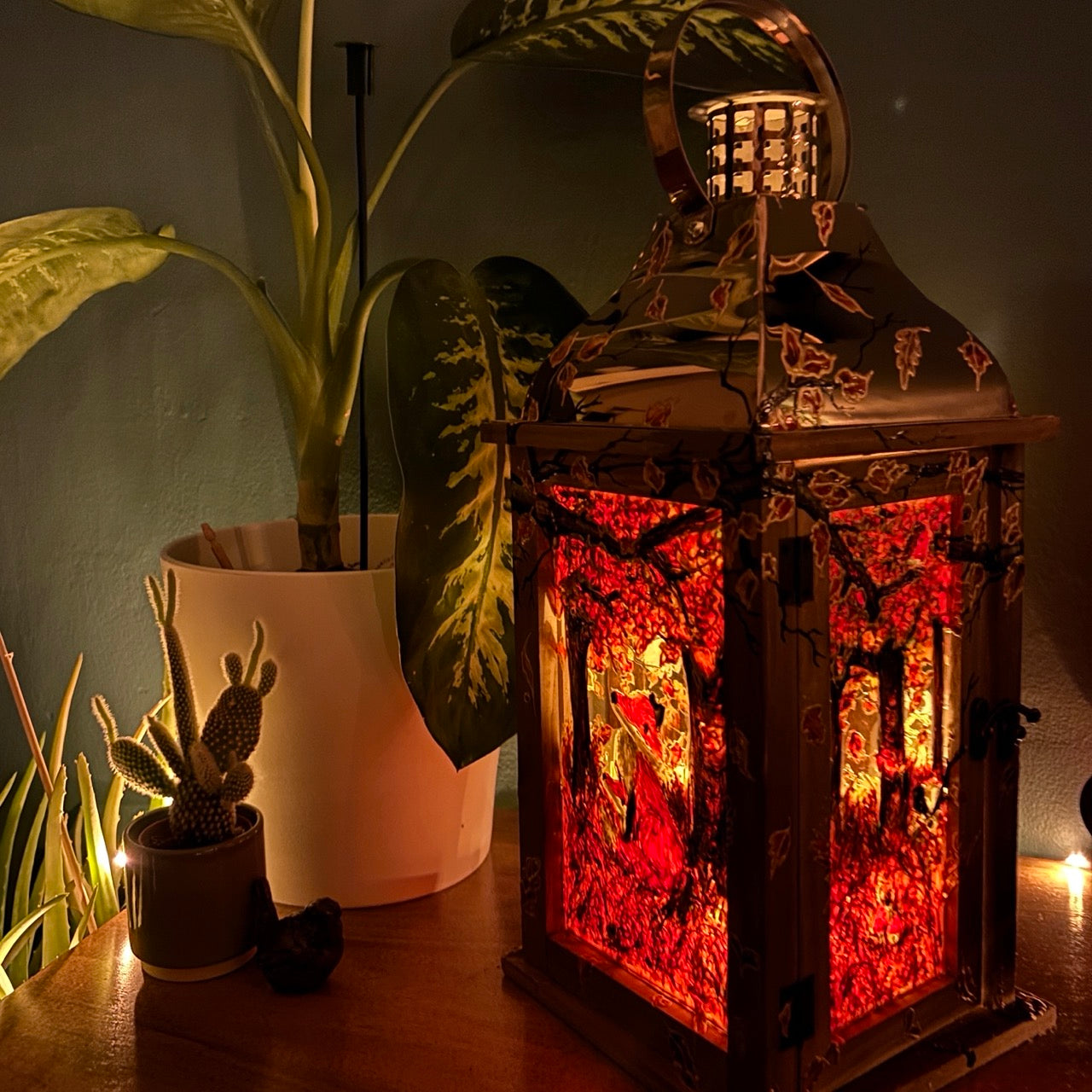 Autumntime~ One of a kind lantern