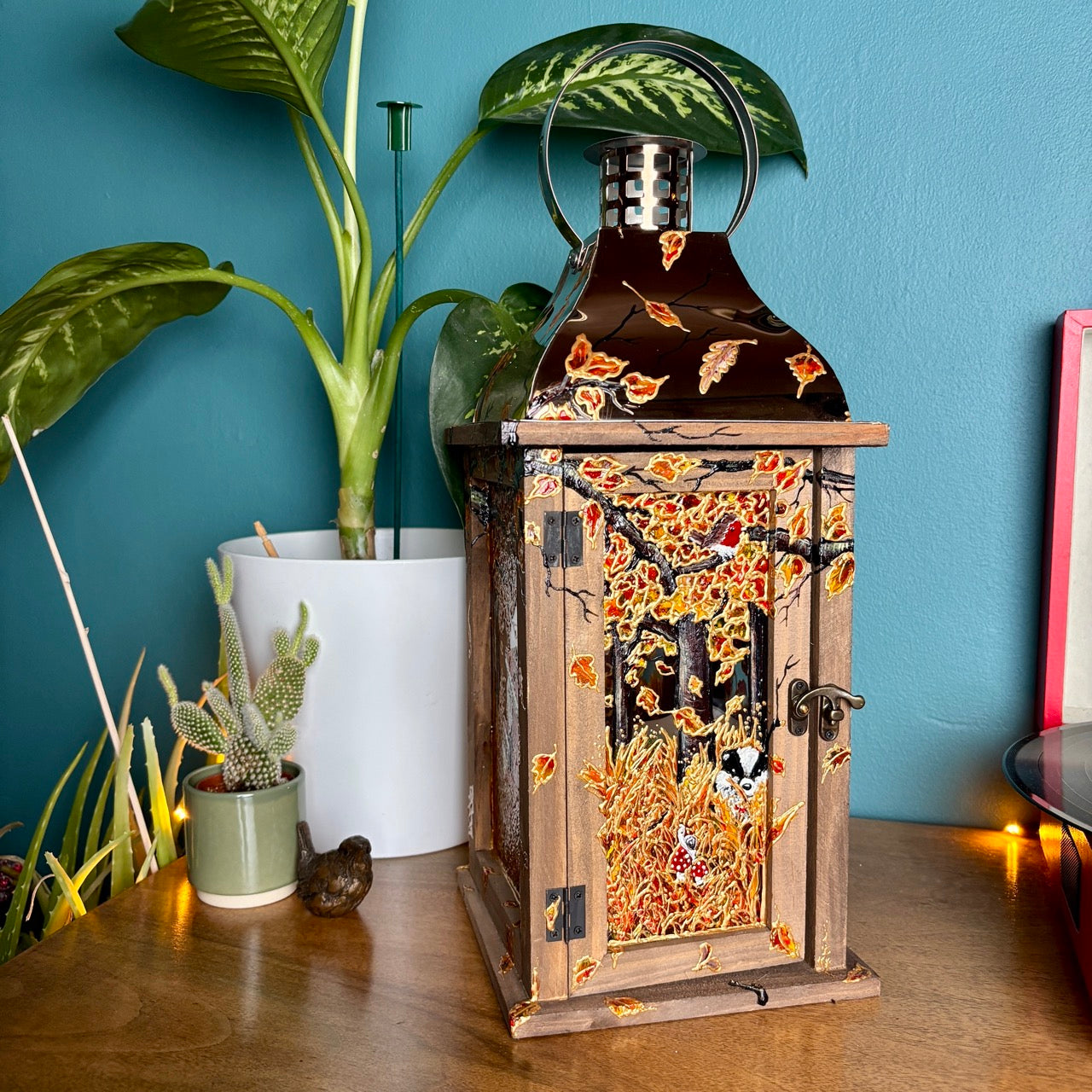 Autumntime~ One of a kind lantern
