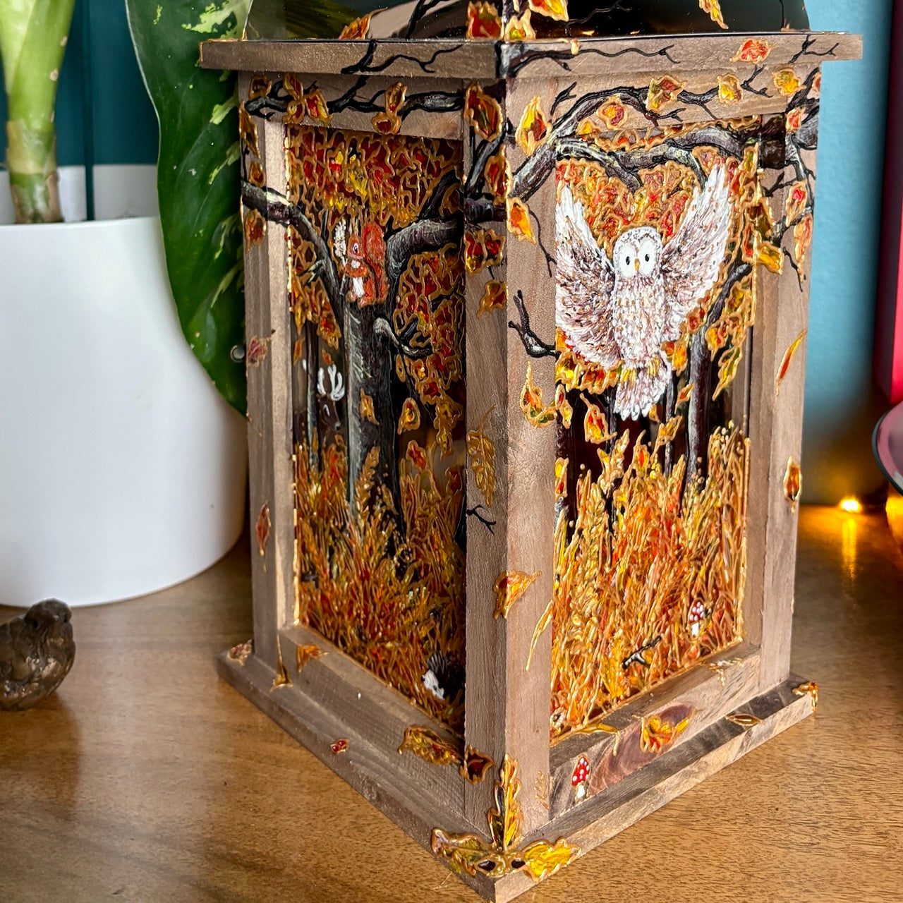 Autumntime~ One of a kind lantern