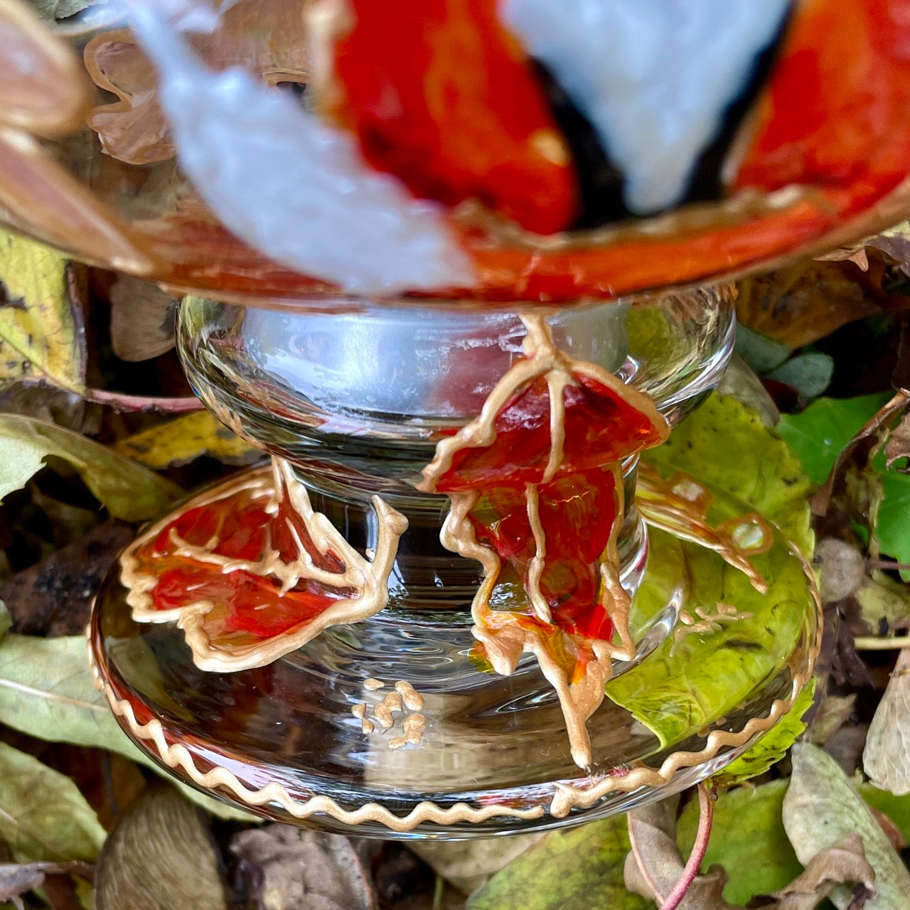 Fox in autumn~ Candleholder