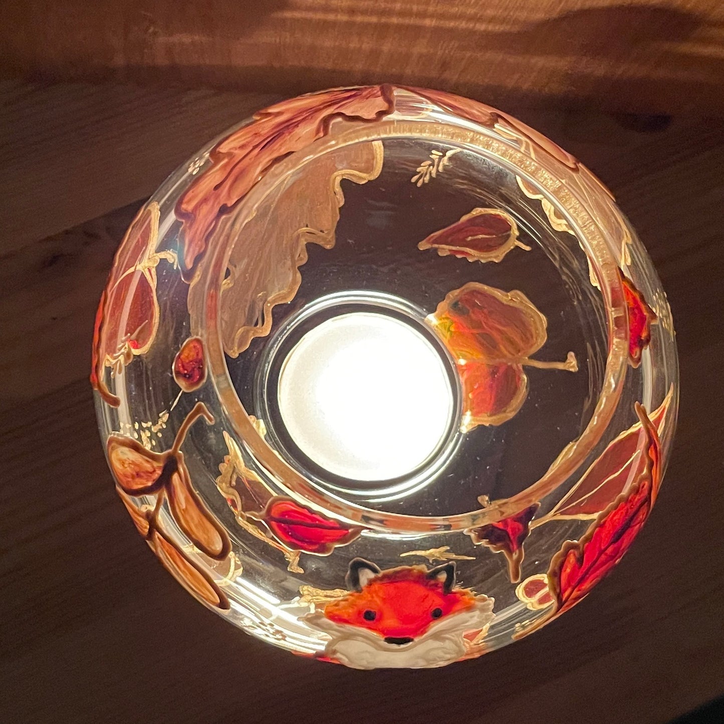 Fox in autumn~ Candleholder