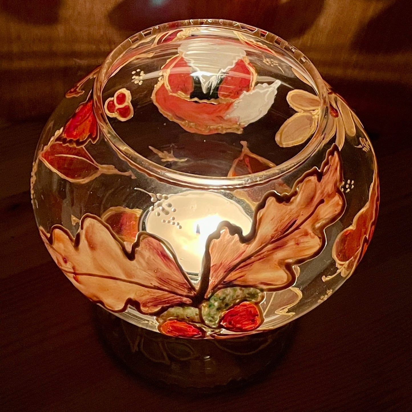 Fox in autumn~ Candleholder