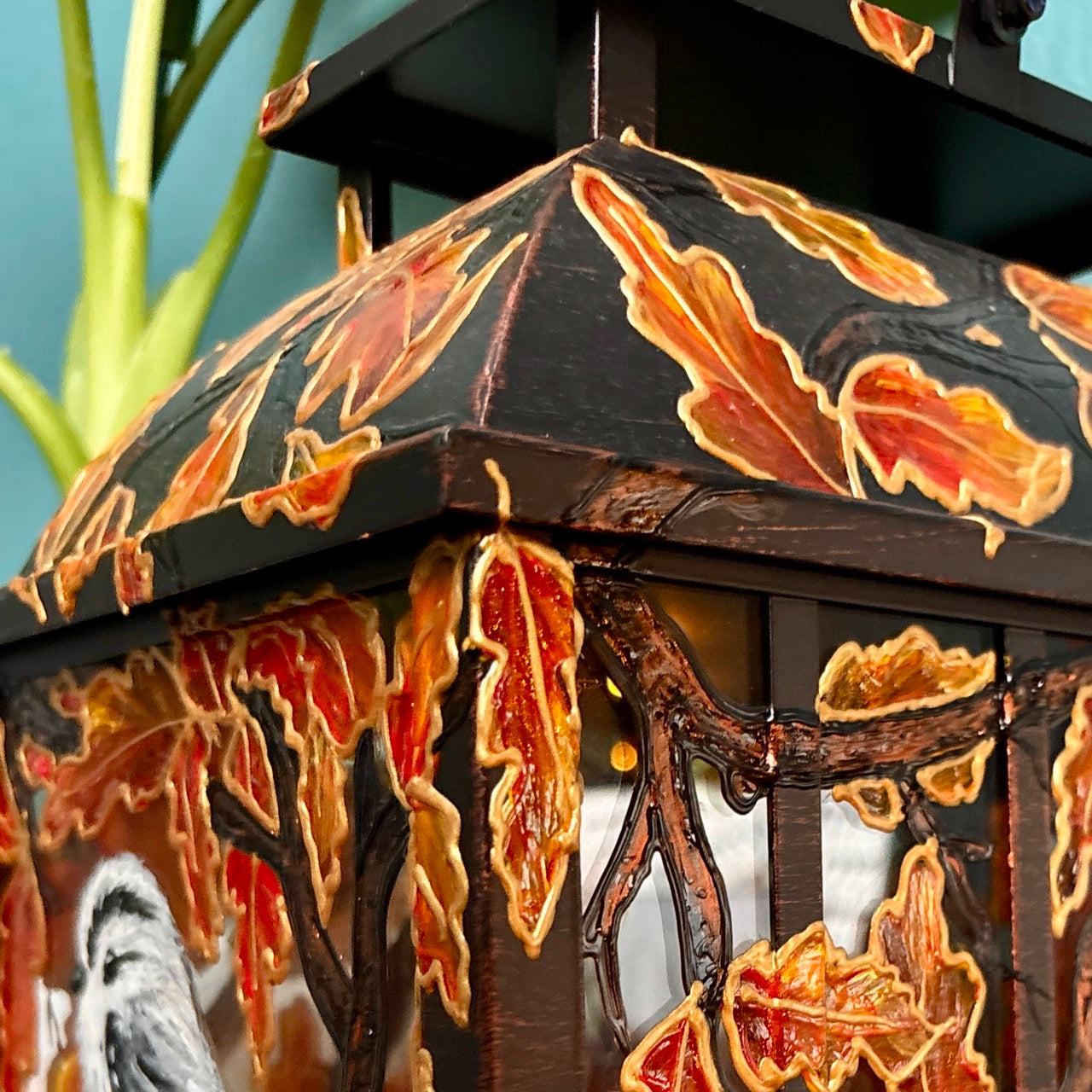 Longtailed Tit ~ One of a kind lantern