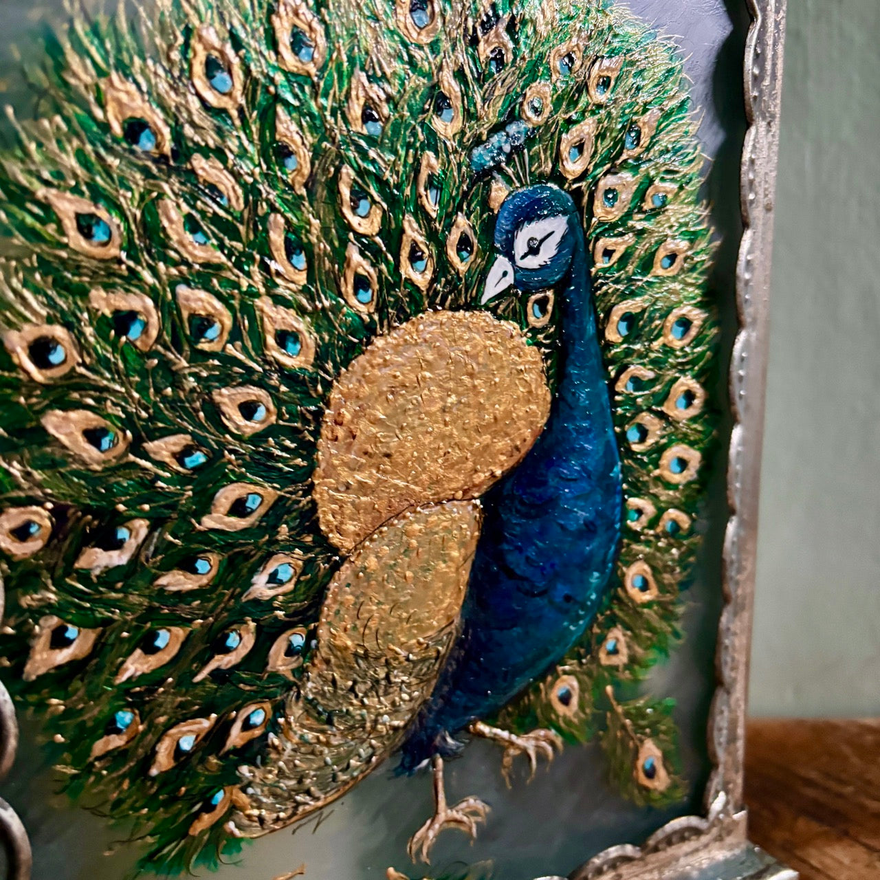'Peacock' One of a kind lantern