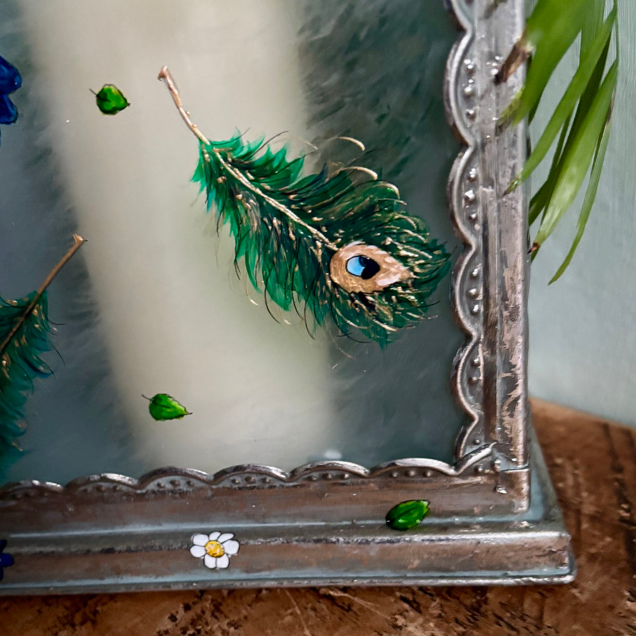 'Peacock' One of a kind lantern
