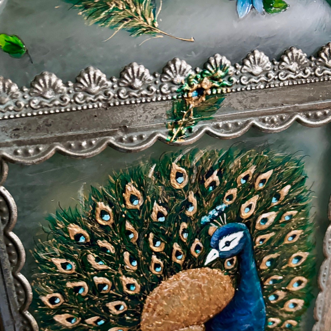 'Peacock' One of a kind lantern