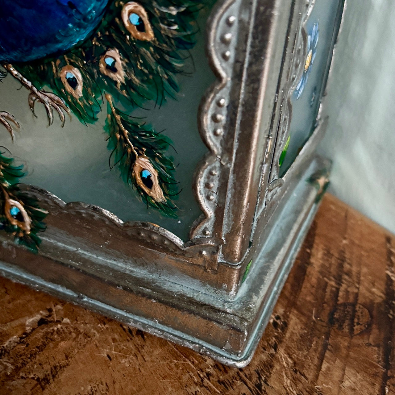 'Peacock' One of a kind lantern