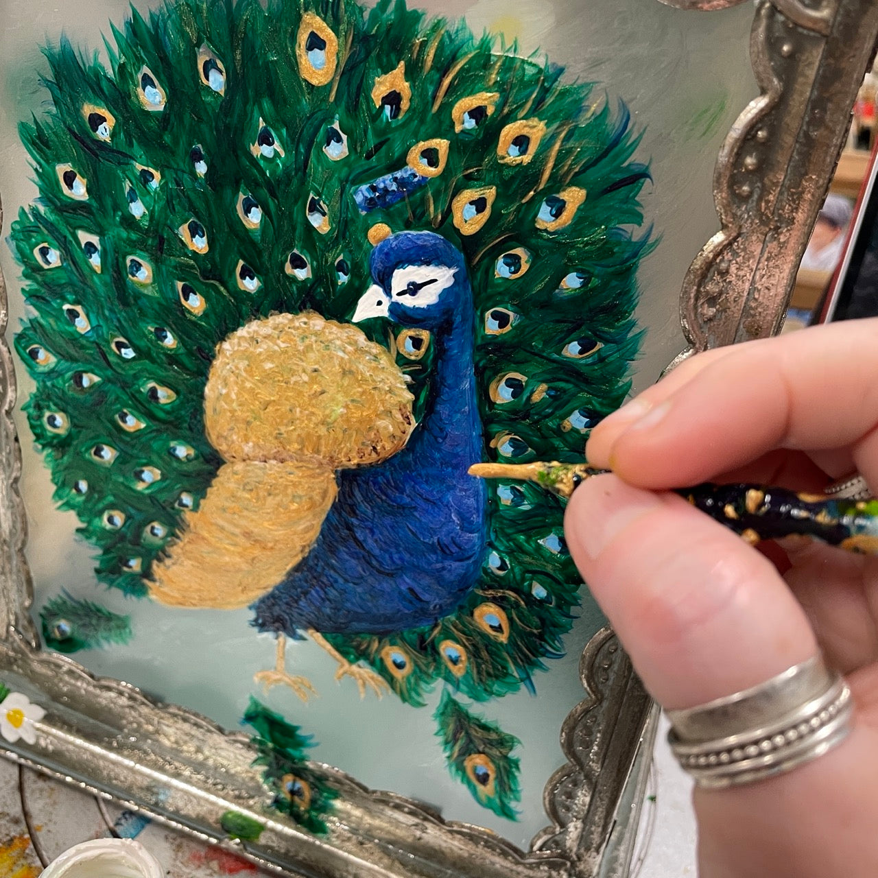 'Peacock' One of a kind lantern