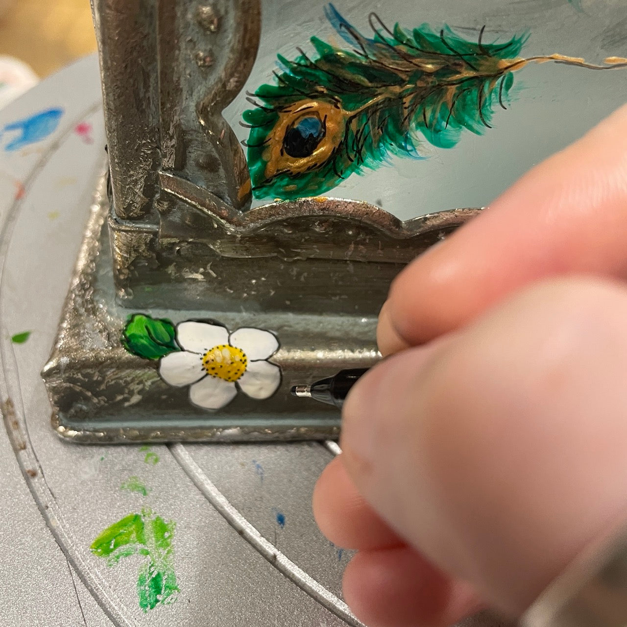 'Peacock' One of a kind lantern