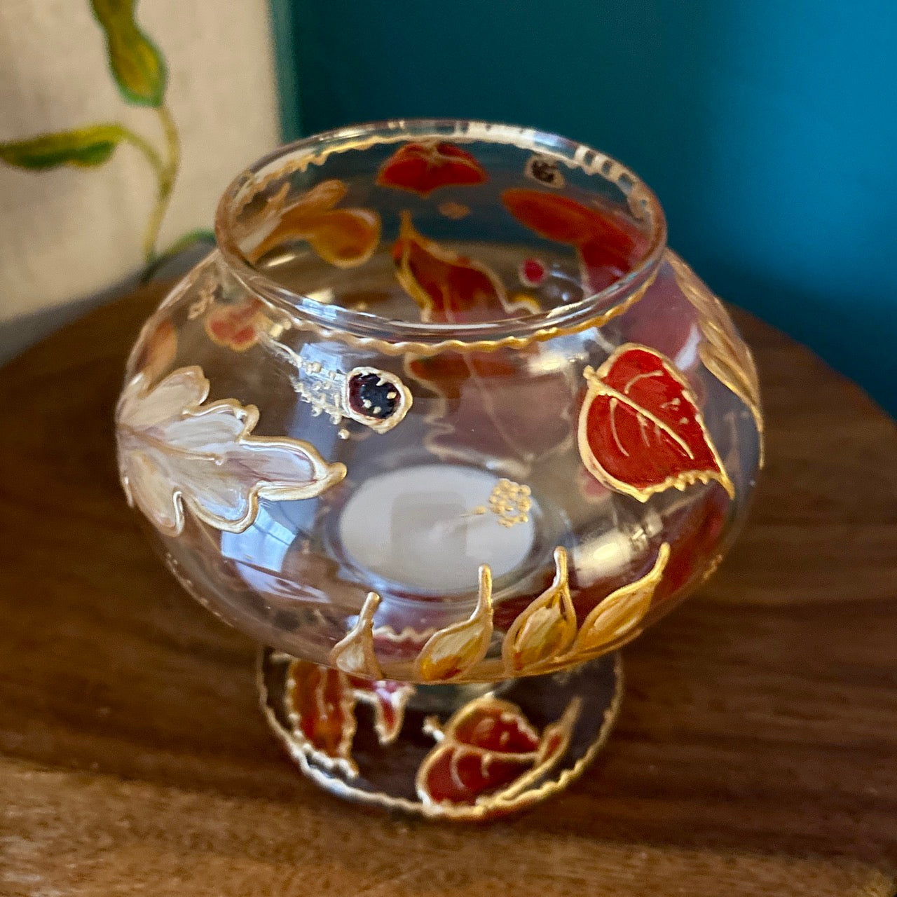 Squirrel in autumn~ Candleholder