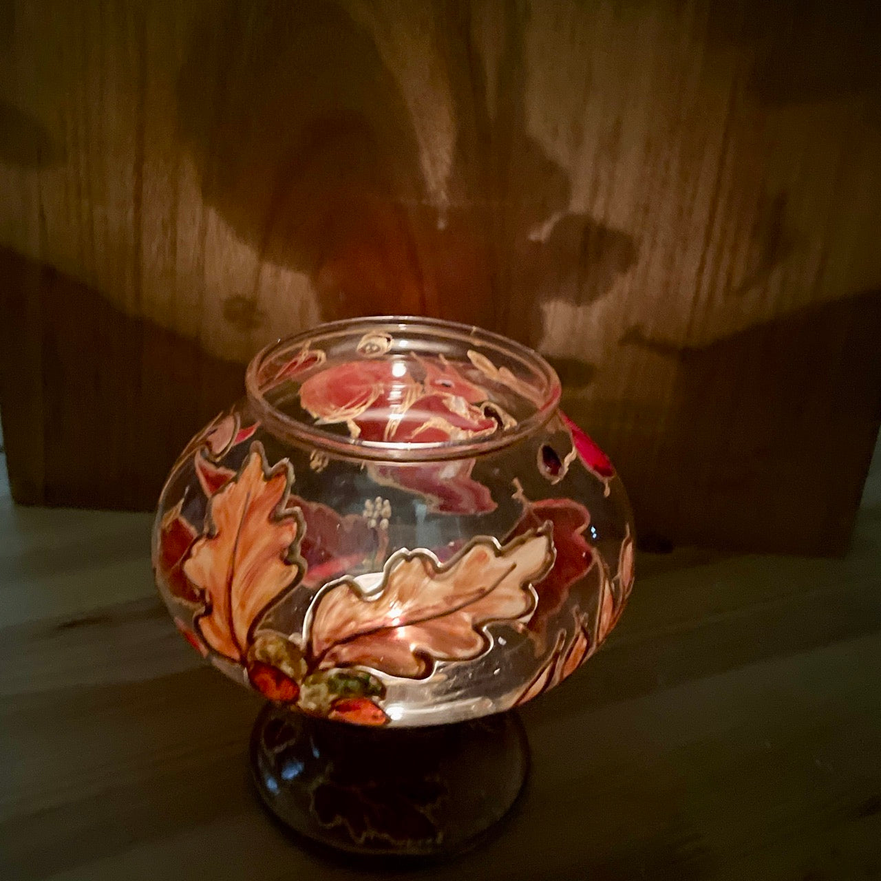 Squirrel in autumn~ Candleholder