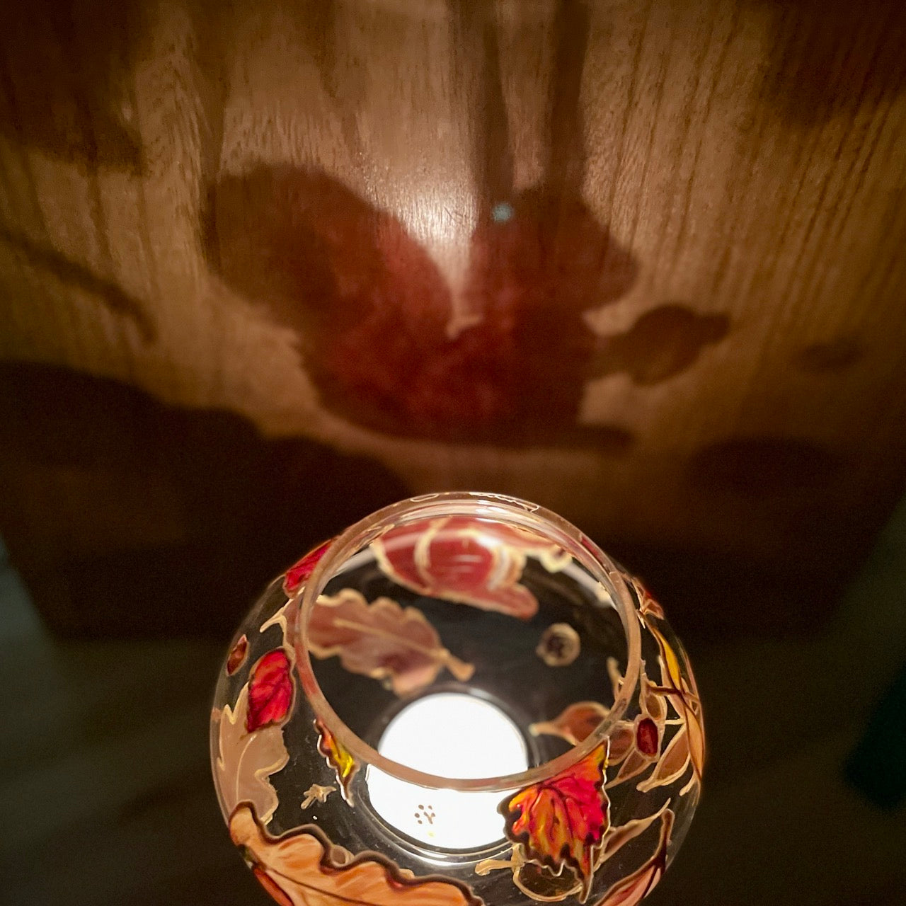 Squirrel in Autumn~ Tall candleholder