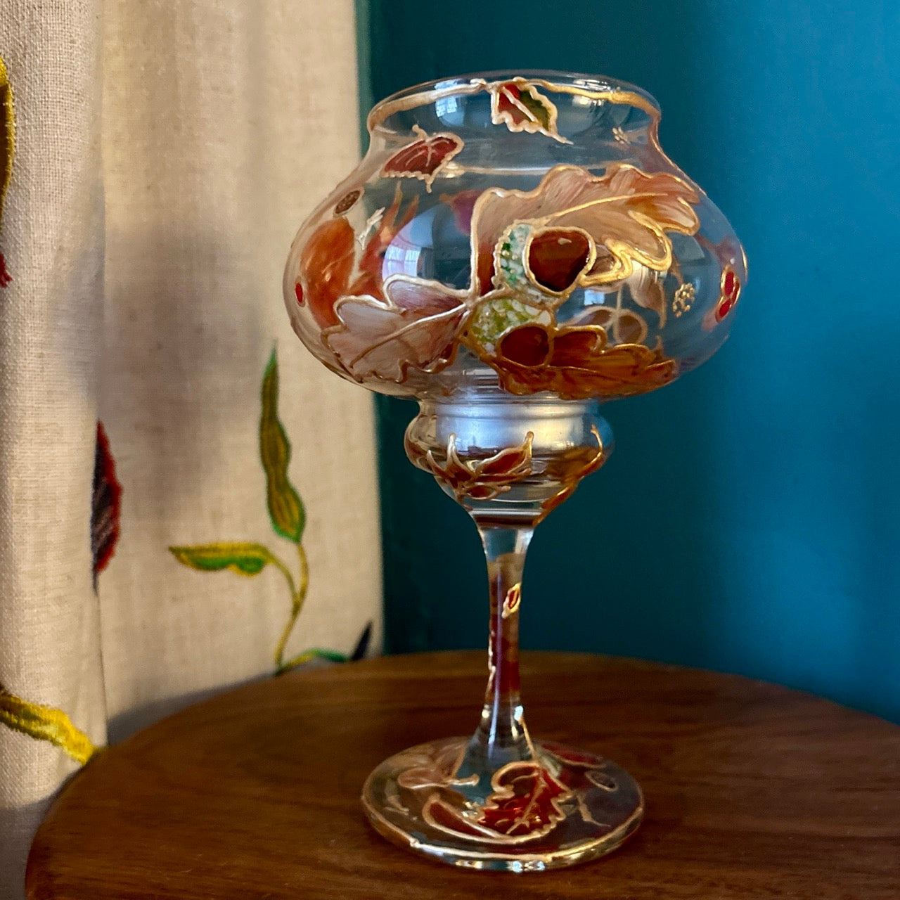 Squirrel in Autumn~ Tall candleholder