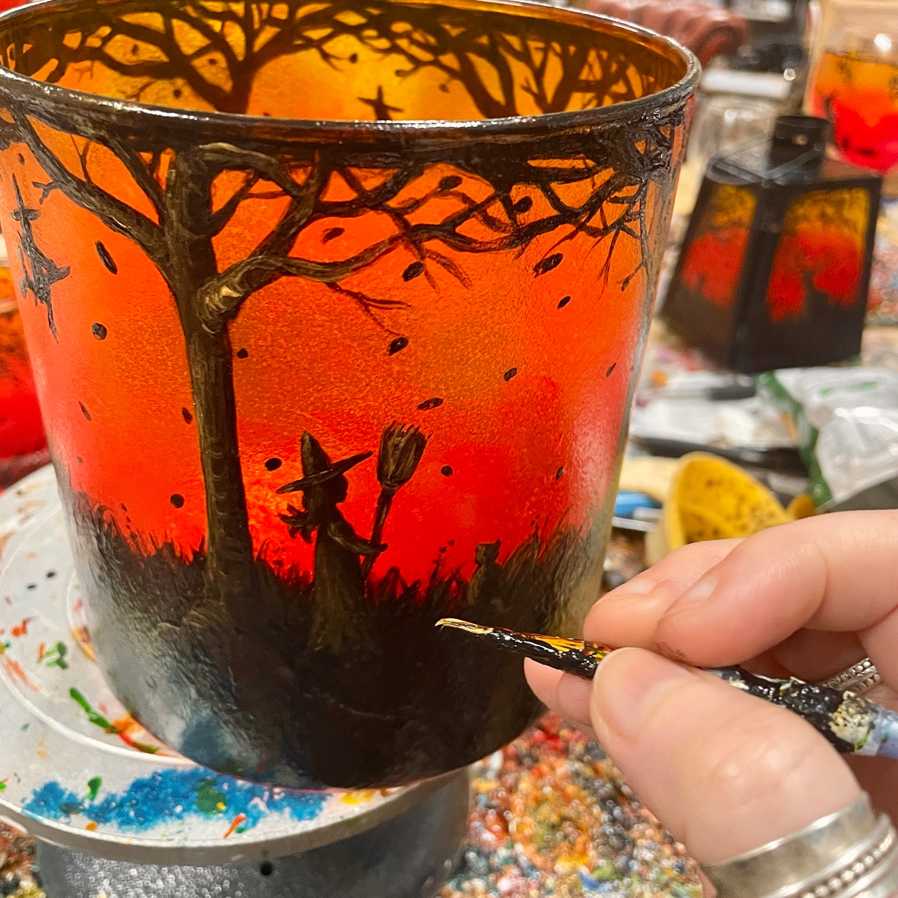The Witching Hour~ One of a kind candleholder